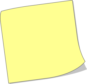 post it note clipart yellow