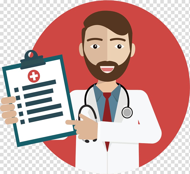 Doctor holding clipboard illustration, Physician Medicine
