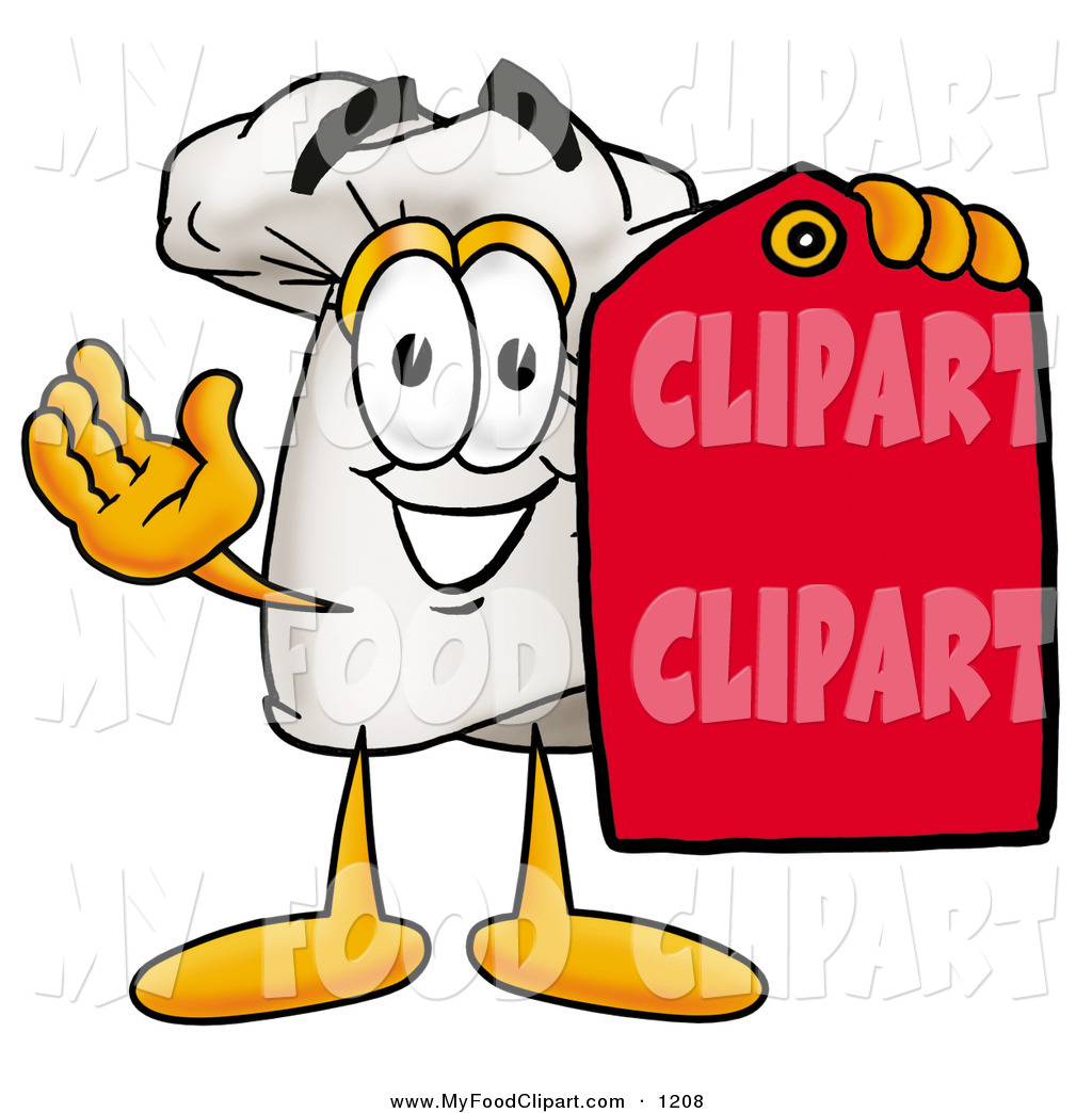 Food Clip Art of a Smiling Chefs Hat Mascot Cartoon