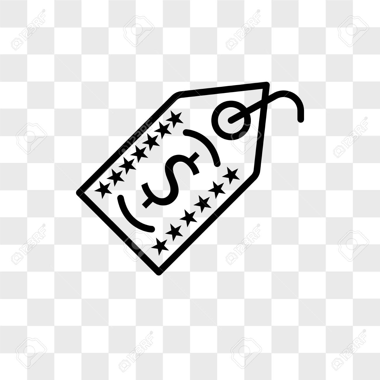 Price Tag Vector Icon Isolated On Transp