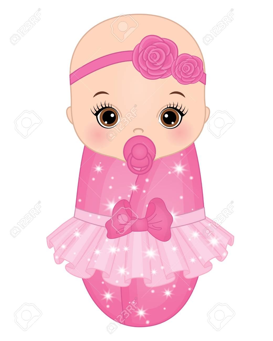 Baby girl princess clipart