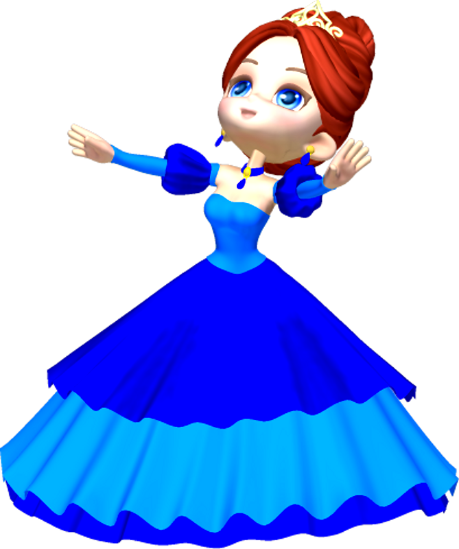 HD Princess In Blue Poser Png Clipart By Clipartcotttage