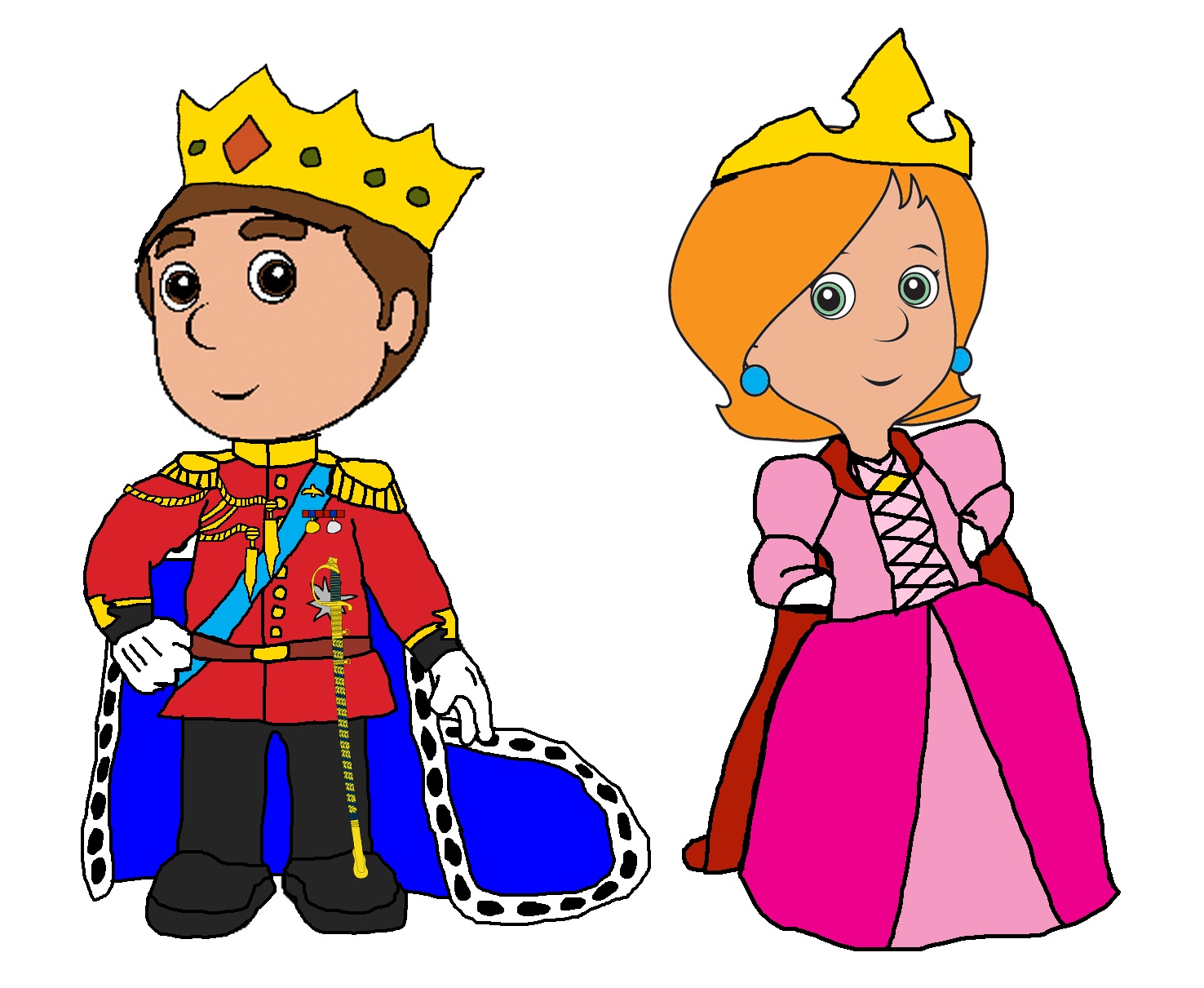 Prince and princess clipart