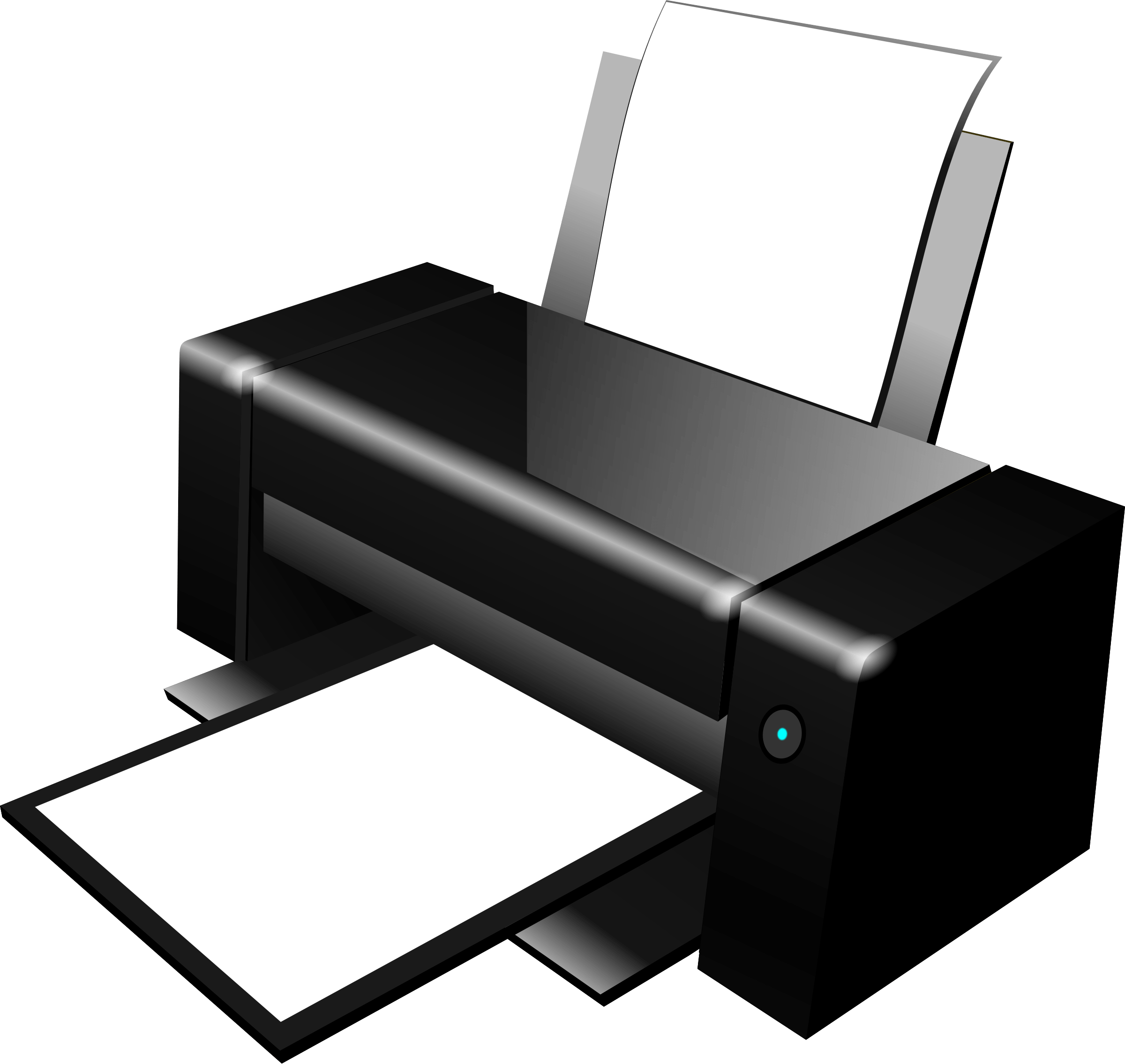Black Clipart Printer transparent PNG