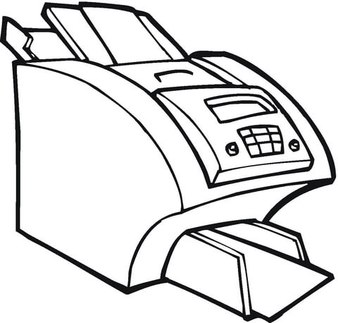 Big Printer For The Office coloring page