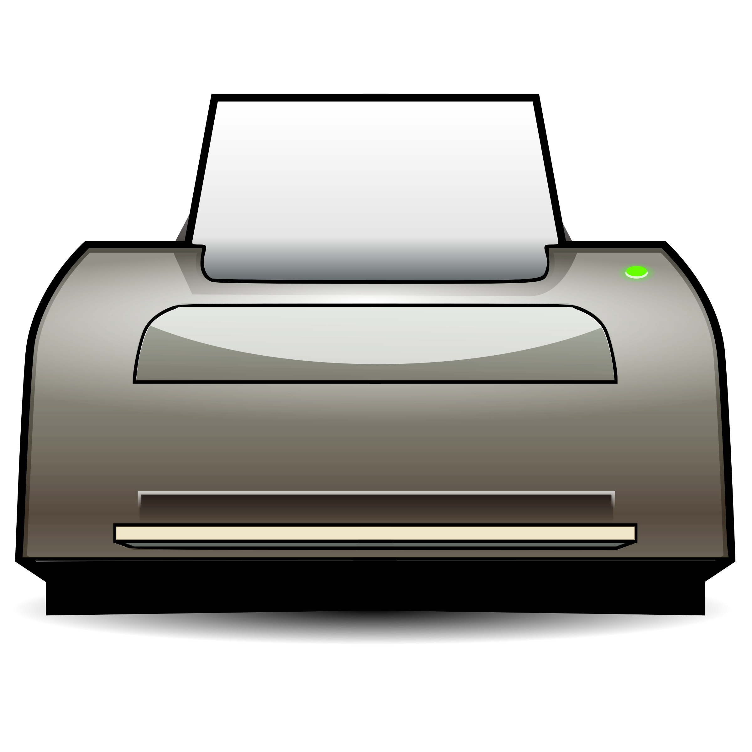 Paper printer printing.