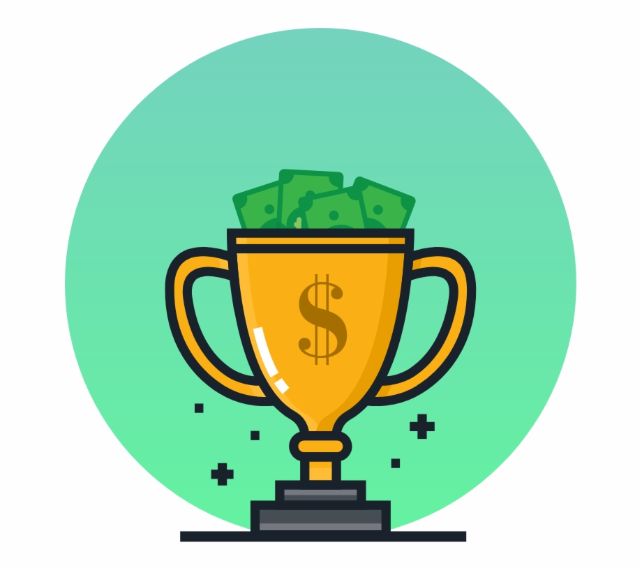 Trophy Icon With Prize Money