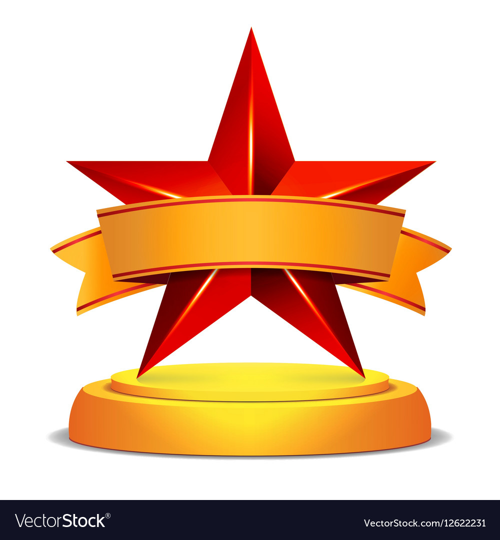 Gold Star Award Shiny Modern
