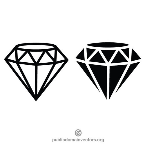 Diamond vector clip art graphics