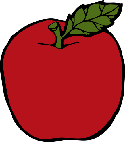 Red apple vector.