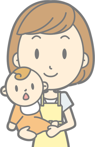 Mother and baby vector illustration