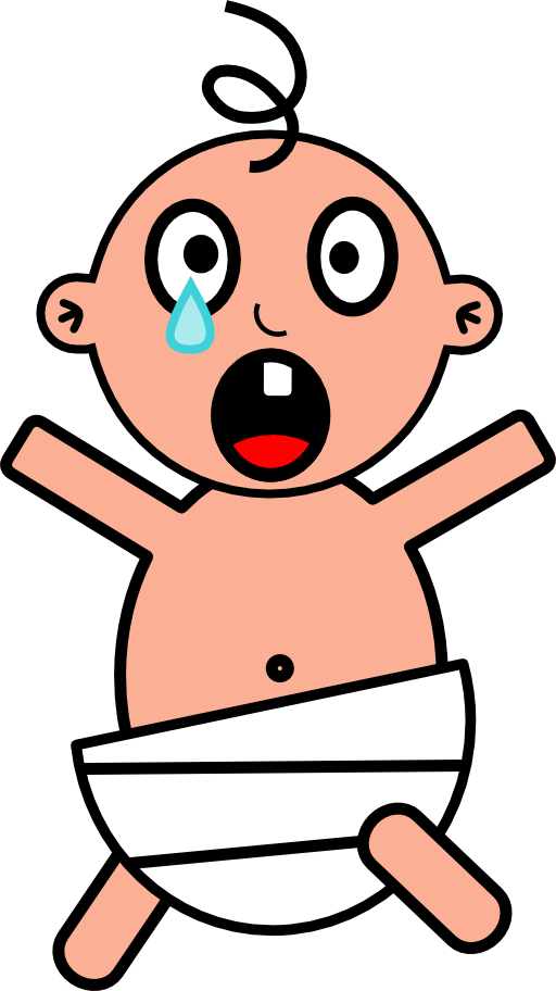 Baby crying clipart.