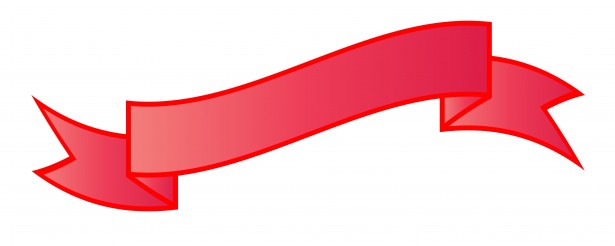 Red ribbon banner.