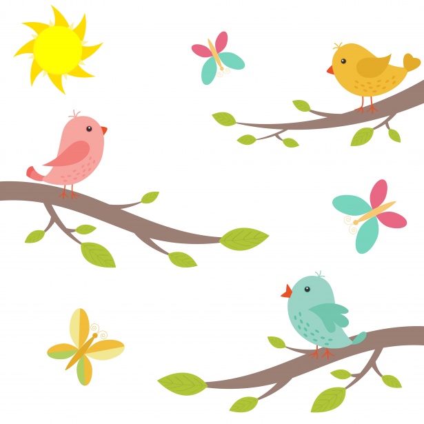Bird clipart illustration.