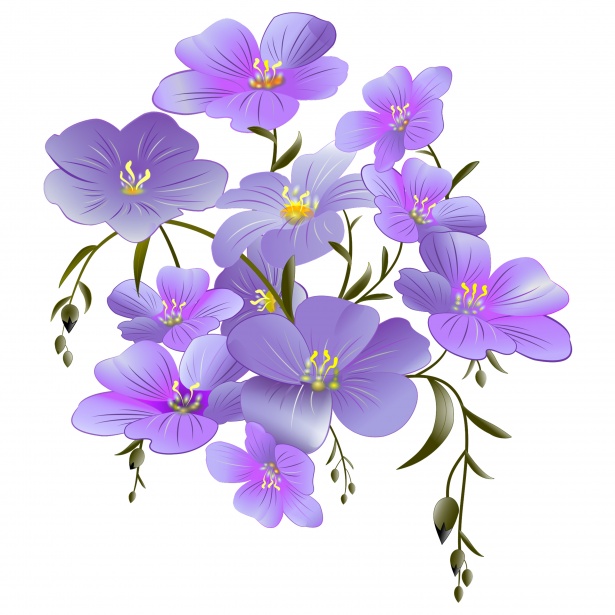 Flowers clipart purple.
