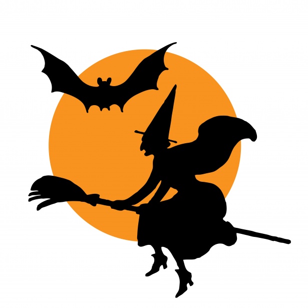 Halloween witch broomstick.