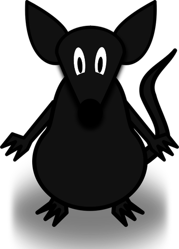 Vector image of scared cartoon mouse
