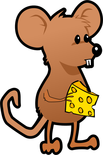 Mouse with cheese.
