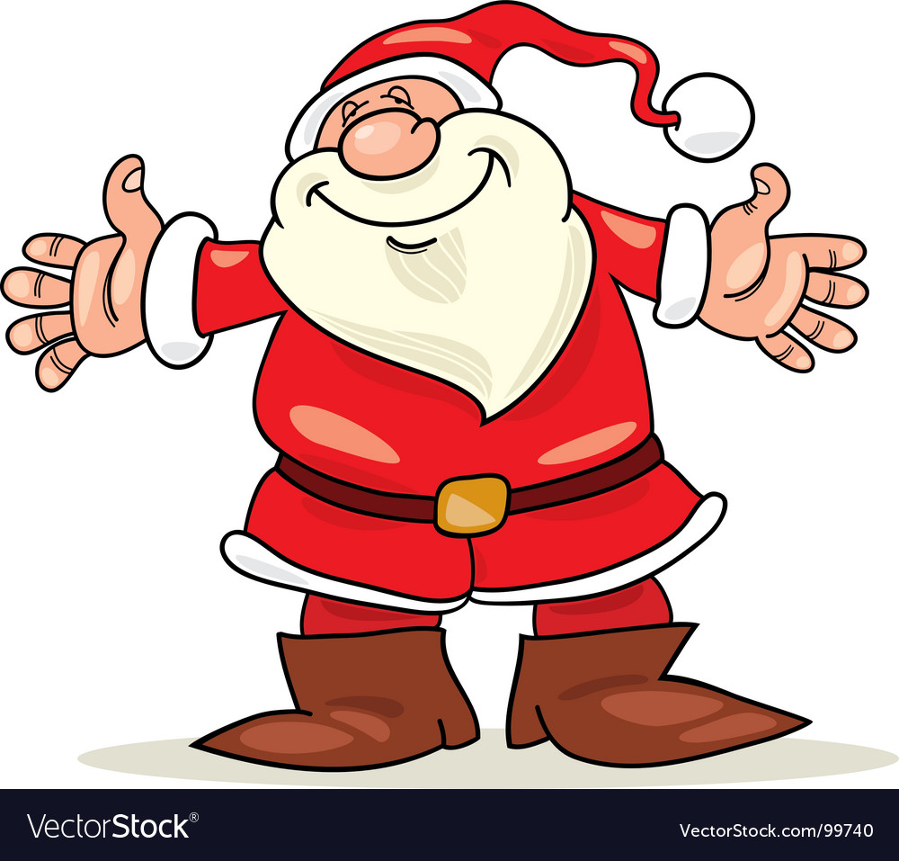 Santa Claus with open arms