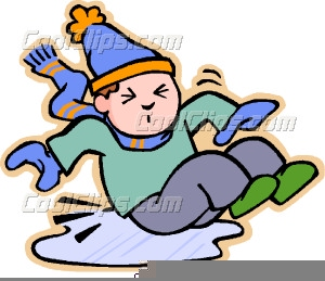 Slipping ice clipart.