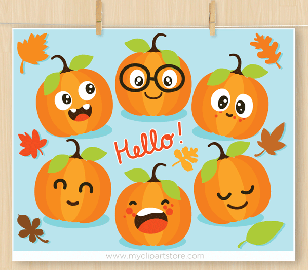Cute Pumpkins Clipart