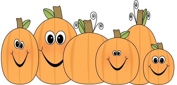 October pumpkins clipart.