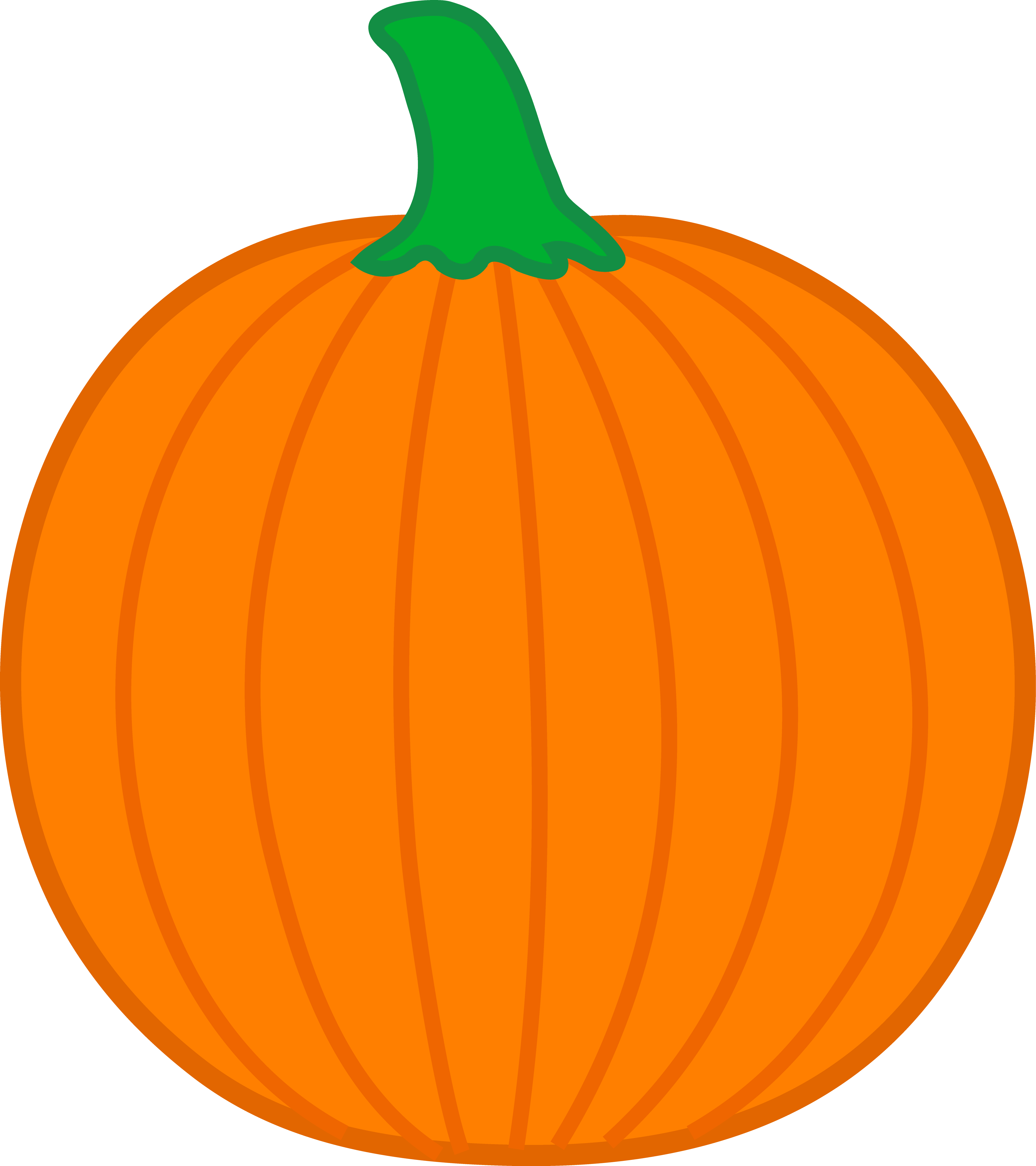 Simple Orange Halloween Pumpkin