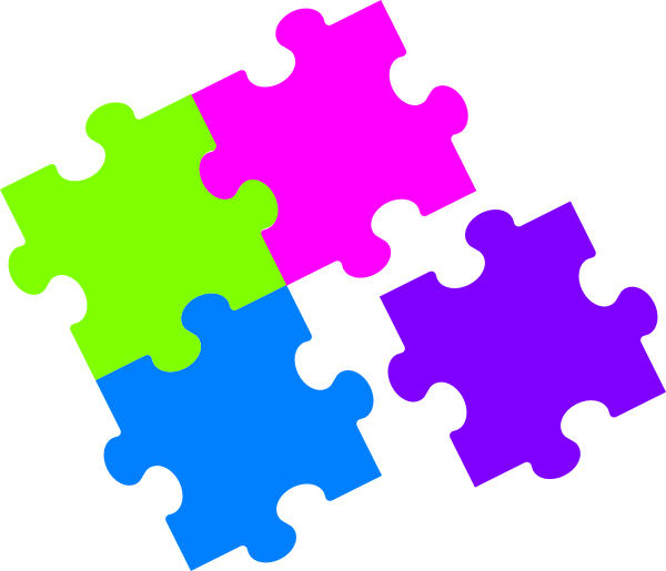 Jigsaw puzzle color.