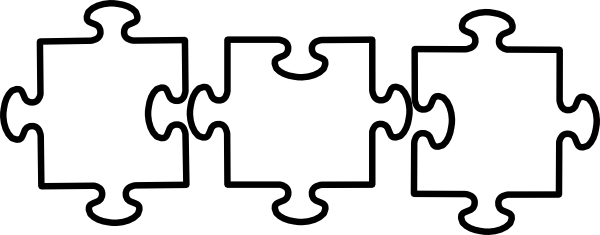 Black And White Jigsaw Clip Art at Clker