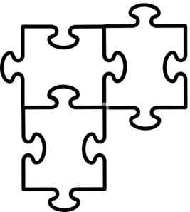 Puzzle Pieces Connected Clip Art at Clker