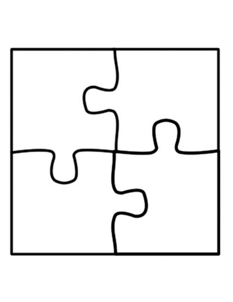 4 puzzle piece template clipart images gallery for free