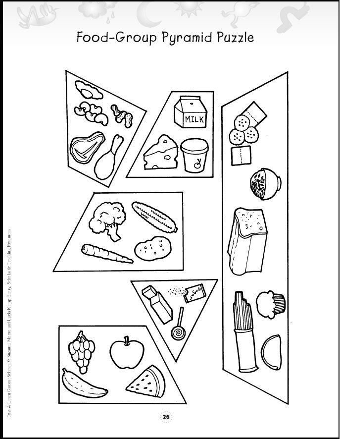 Foodgroup pyramid puzzle.
