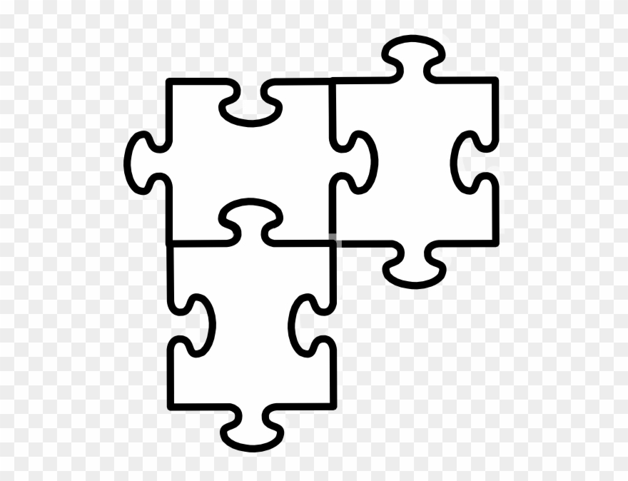 Black And White Puzzle Clipart Kid