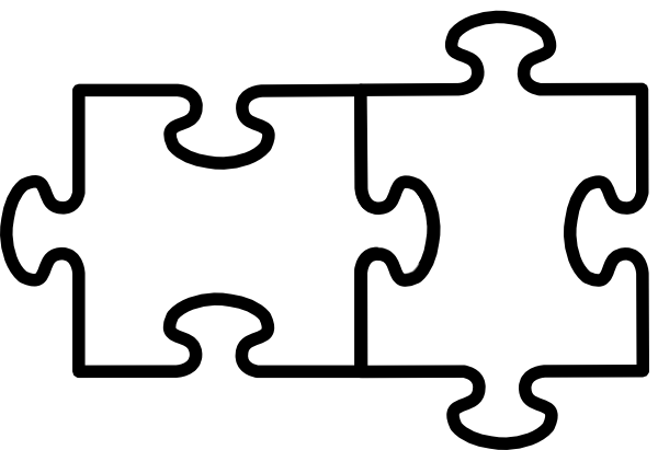 Free Puzzle Pieces Clipart Black And White, Download Free