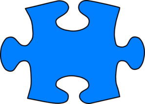 puzzle clipart blue