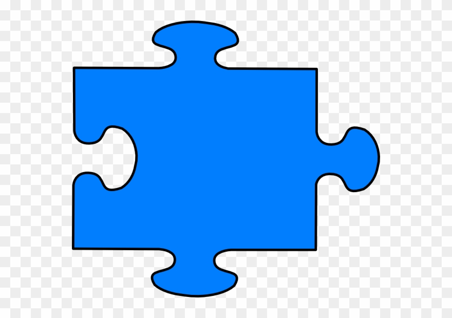Blue puzzle clipart.