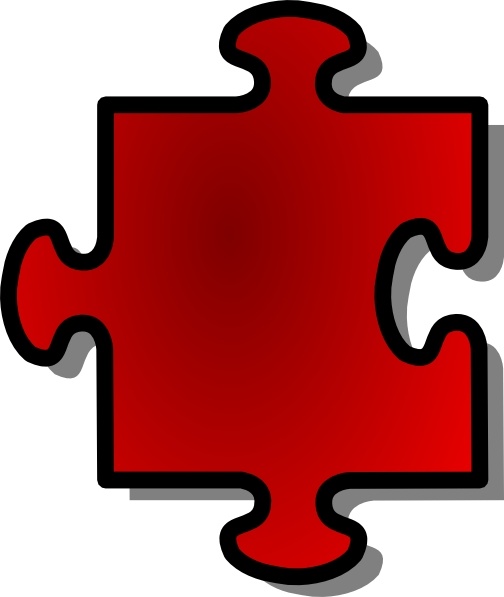 Jigsaw red puzzle.
