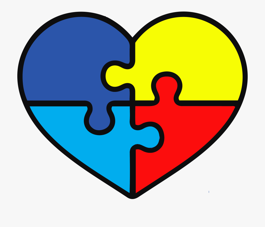 Autism heart puzzle.