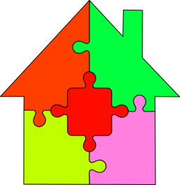 Color Wheel of Puzzle House clipart