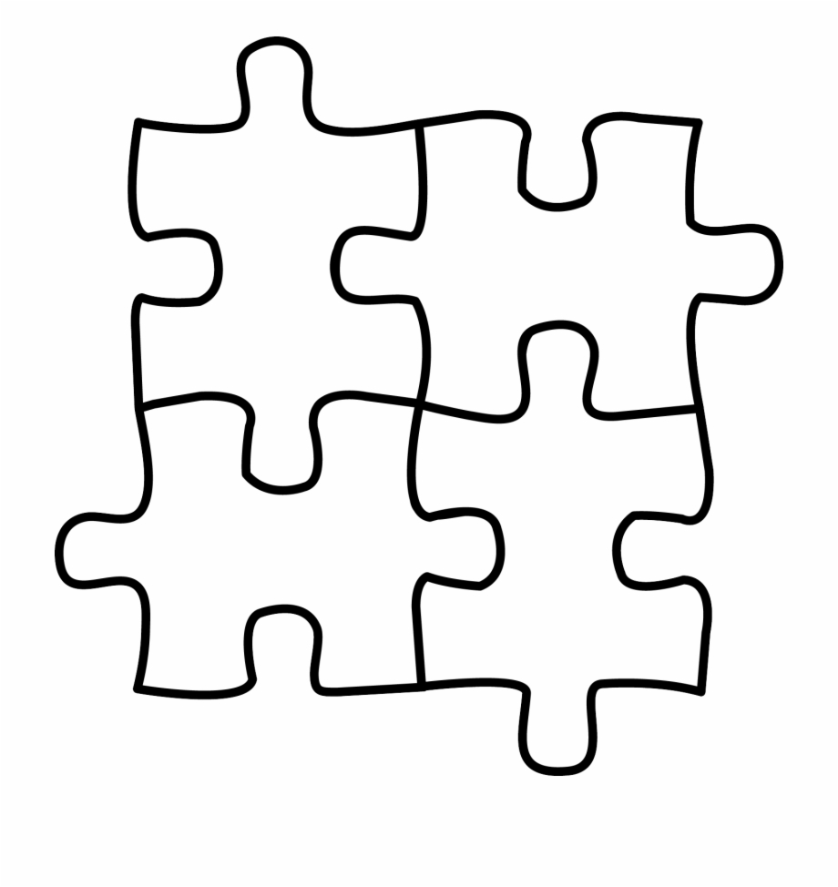 Puzzle clipart outline.