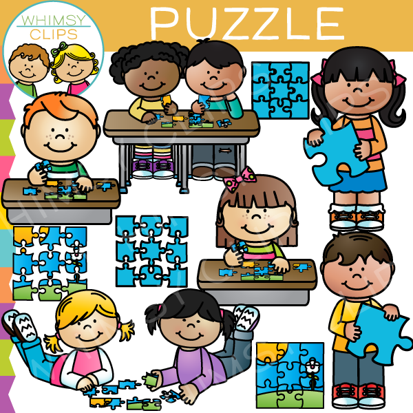 puzzle clipart playing