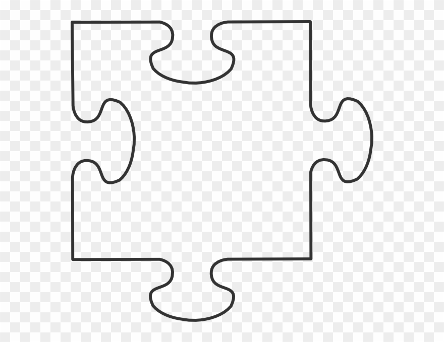 Blank Puzzle Piece Template Clipart