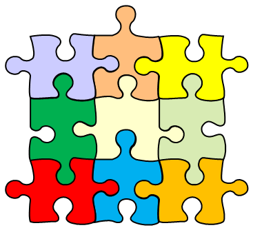 Creating a jigsaw diagram in MS Word