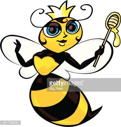 Cartoon queen bee