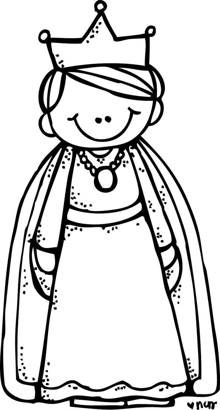 Queen clipart black and white