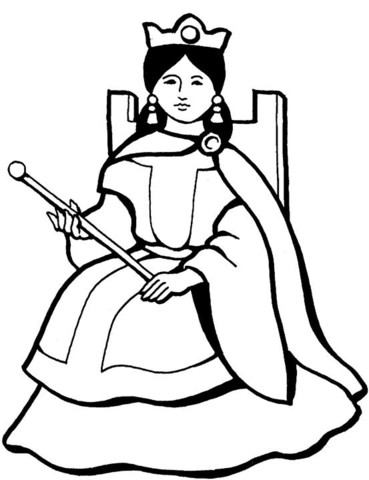 Queen coloring page.