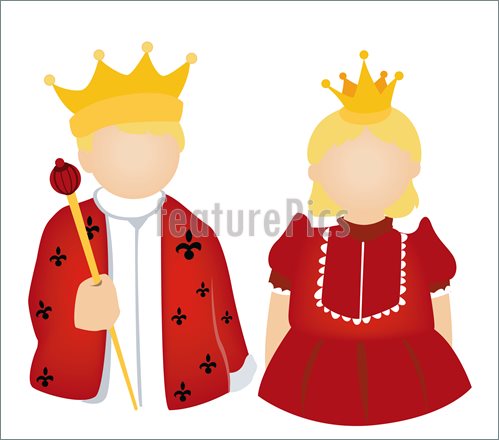 King and queen clipart