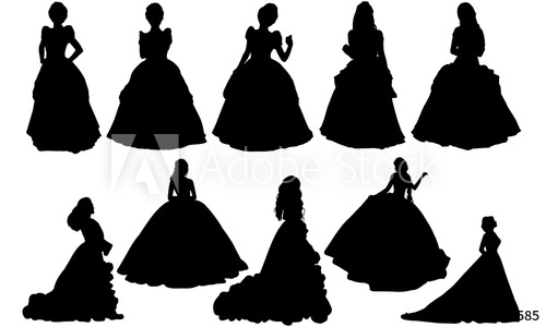 Princess silhouette cinderella.