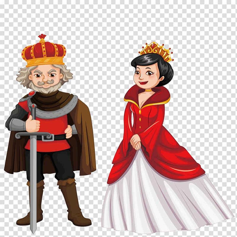 Queen and king , King Monarch Illustration, King and Queen