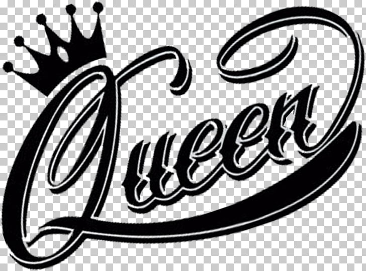 Logo Queen Black and white, queen , Queen illustration PNG